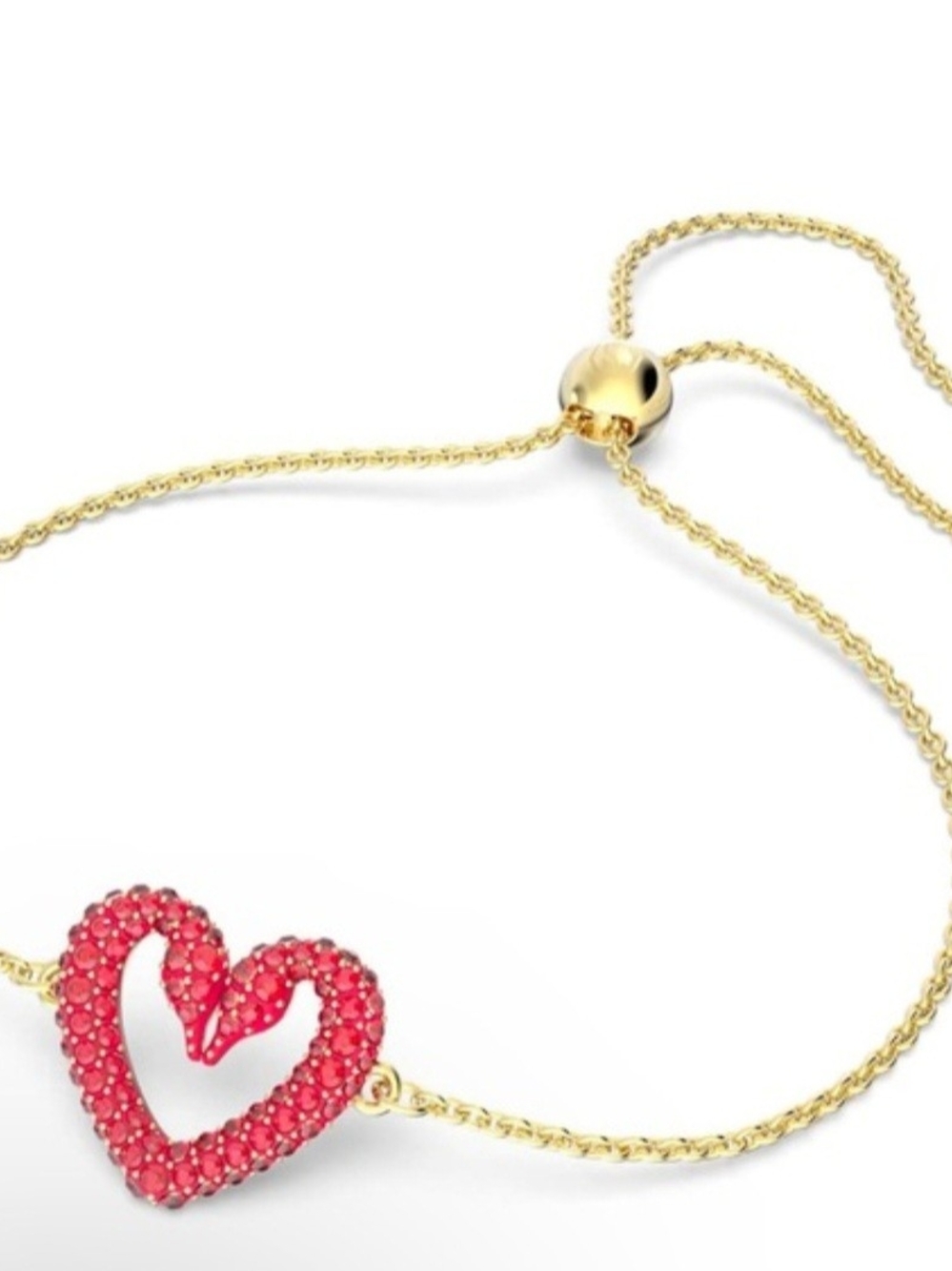 Swarovski Una Heart Bracelet (Article no. 5634724), a romantic gold-tone plated - Picture 2 of 8